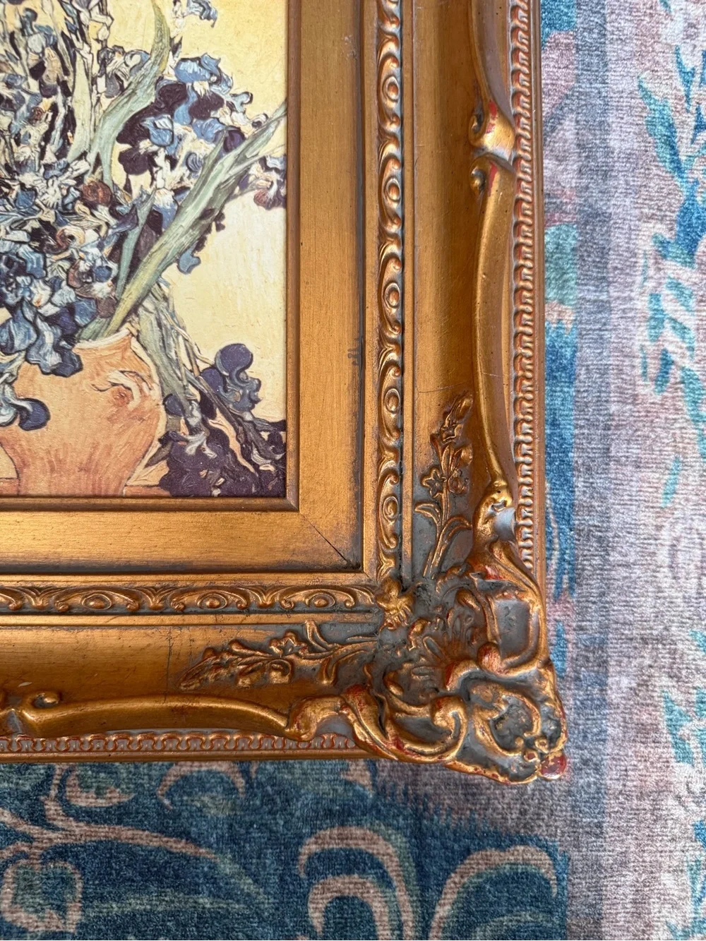 Gold Ornate Framed Floral Wall Art